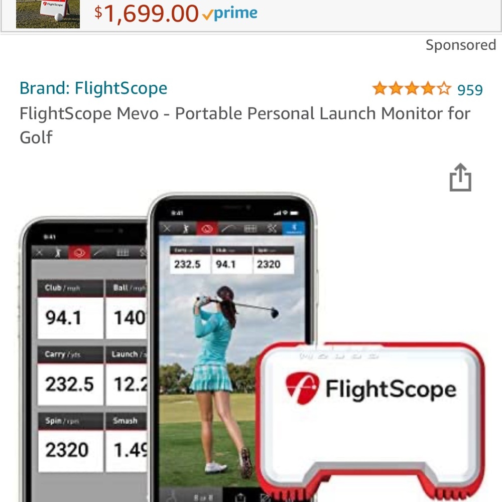 New in box Flightscope Me-vo